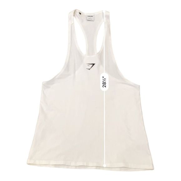 Gymshark Men’s Critical Stringer White Stretchy Muscle Tank S - Picture 7 of 12
